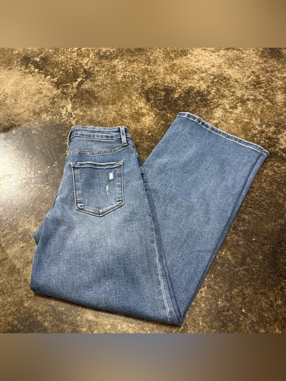 High-Rise Wide Leg Women's Denim Jeans in Medium Blue
